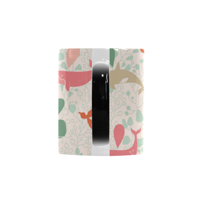 Cute whale pattern Morphing Mug Heat Changing Mug