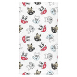 French bulldog cup paw pattern Bath Towel