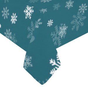 Snowflake pattern dark background Tablecloth