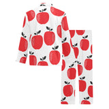 red apples white background Men's Long Pajama Set