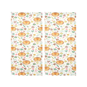 Lion Pattern Print Design 04 Gauze Curtain