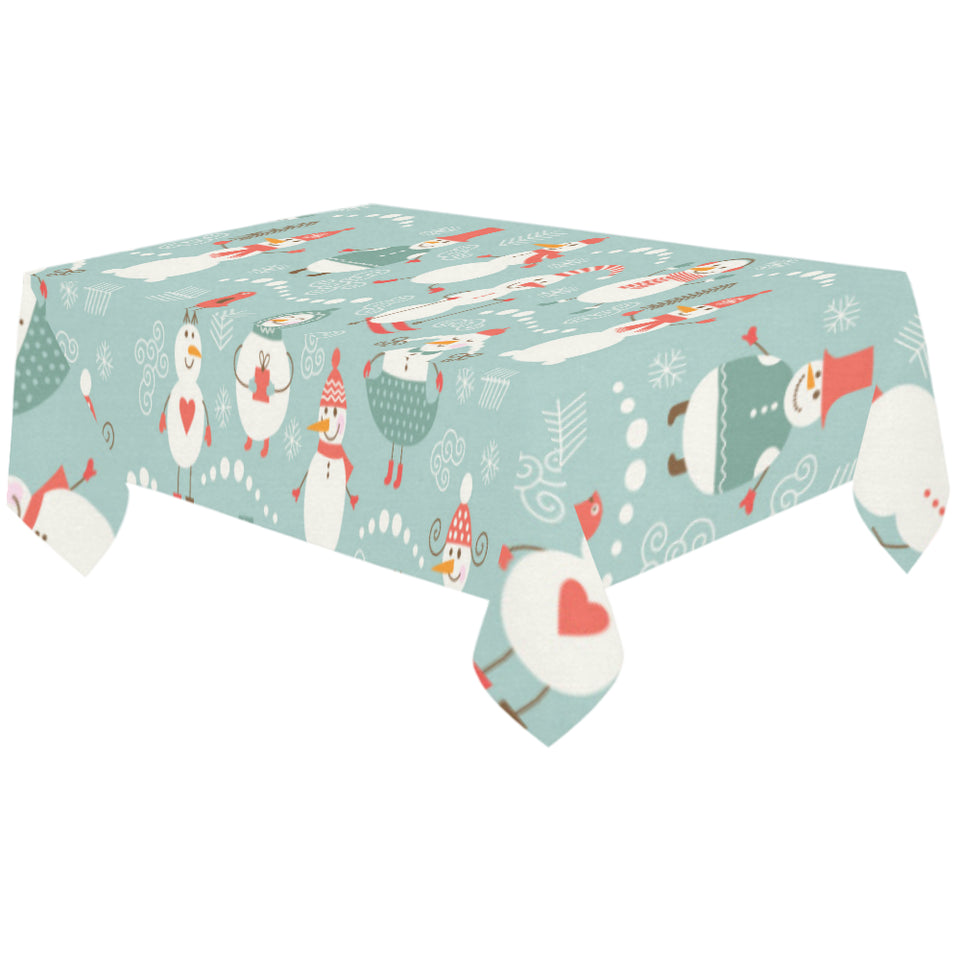 Cute snowman pattern Tablecloth