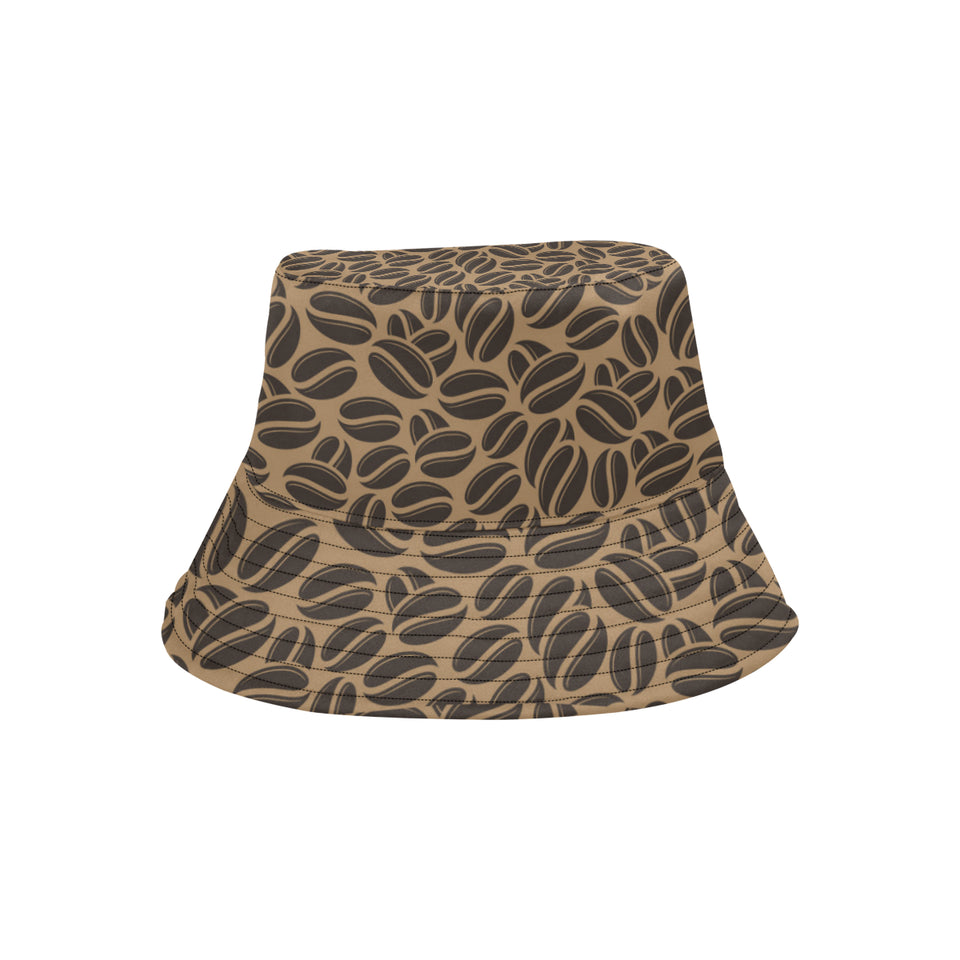 Coffee bean on brown background Unisex Bucket Hat