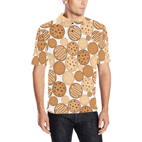 Various cookie pattern Men's All Over Print Polo Shirt