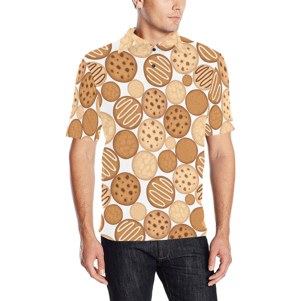 Various cookie pattern Men's All Over Print Polo Shirt