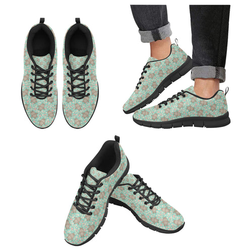 Hippopotamus Pattern Print Design 02 Men's Breathable Sneakers ( Model 055)