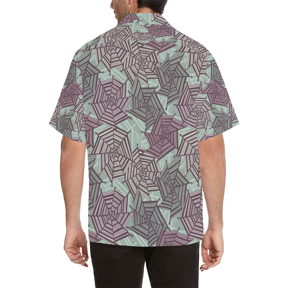 Spider web cobweb design color pattern Men's All Over Print Hawaiian Shirt
