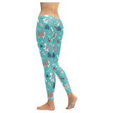 Christmas cute siberian husky puppie pattern Women's Legging Fulfilled In US