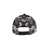 Japanese crane pink sakura pattern All Over Print Snapback Cap