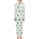 Chameleon lizard succulent plant pattern Women's All Over Print Pajama Set