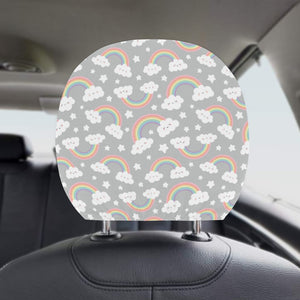 Cute rainbow clound star pattern Car Headrest Cover