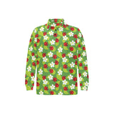 Ladybug Pattern Print Design 01 Men's Long Sleeve Polo Shirt