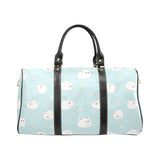 White cute hamsters heart pattern Travel Bag