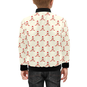 Golden Retriever Pattern Print Design 01 Kids' Boys' Girls' Bomber Jacket