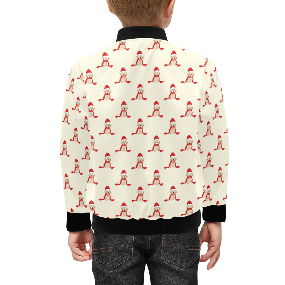 Golden Retriever Pattern Print Design 01 Kids' Boys' Girls' Bomber Jacket