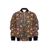 Snail Pattern Print Design 02 Kids' Boys' Girls' Bomber Jacket