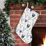 Cute sleeping sheep moon cloud pattern Christmas Stocking