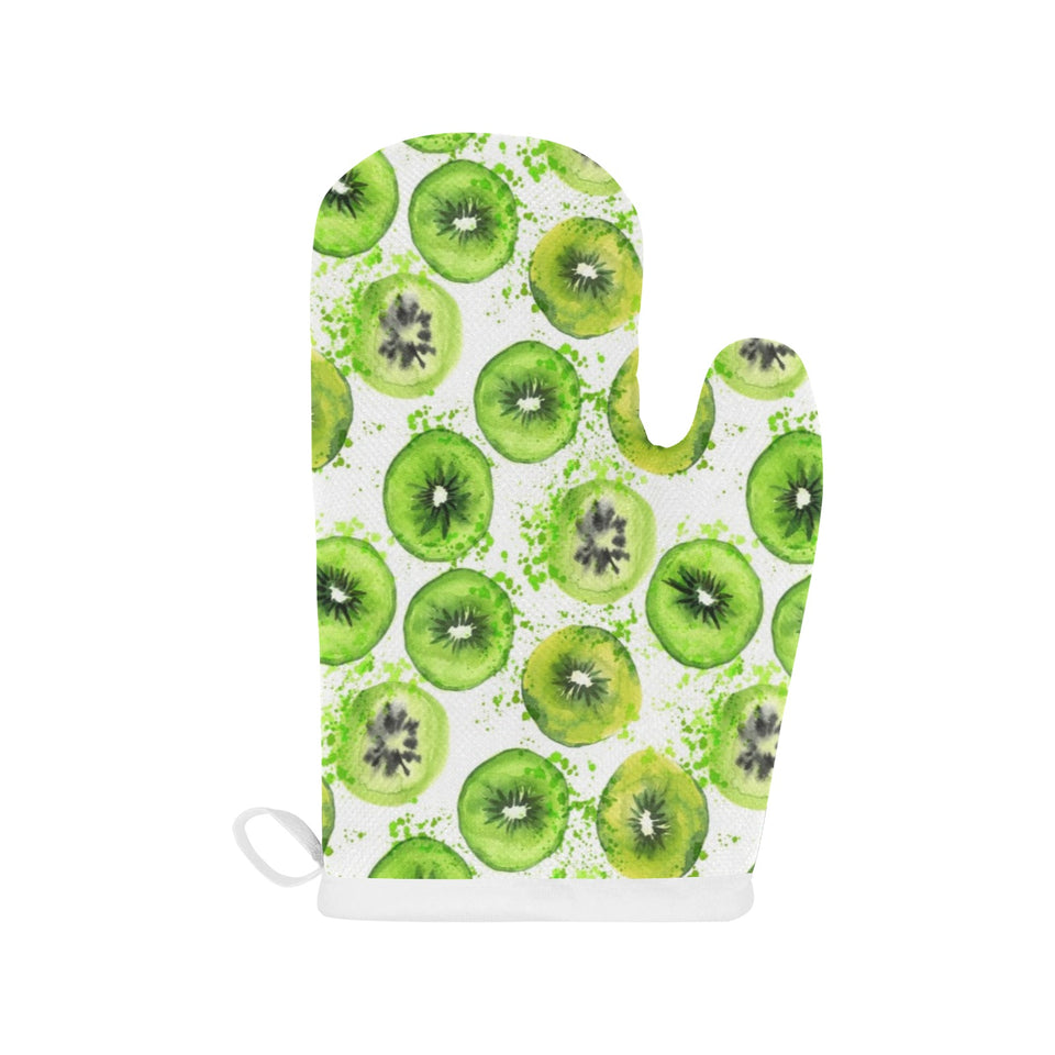 Watercolor kiwi pattern Heat Resistant Oven Mitts