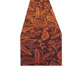 cacao beans tribal polynesian pattern Table Runner