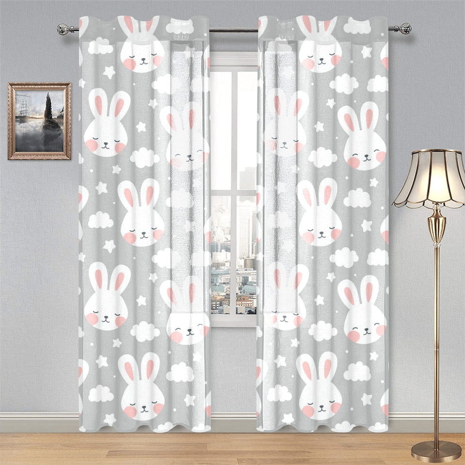 Rabbit cloud Pattern Gauze Curtain