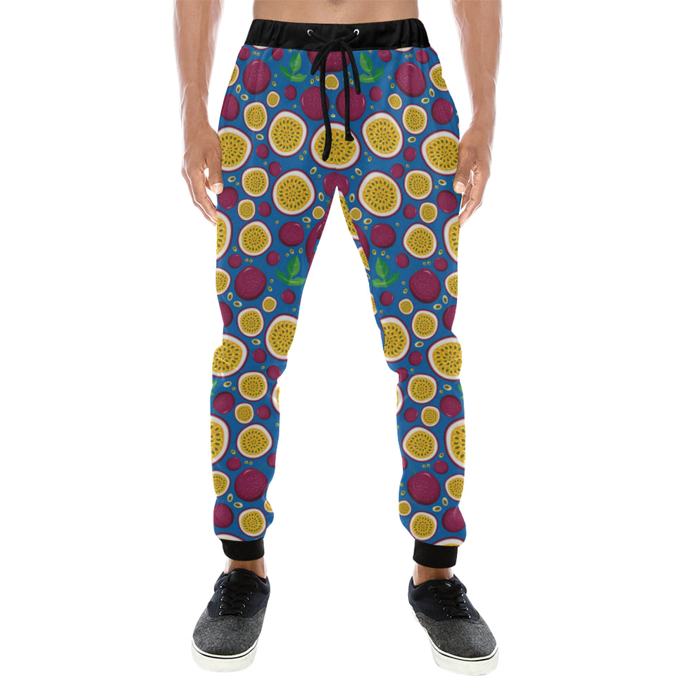 Passion fruit blue background Unisex Casual Sweatpants