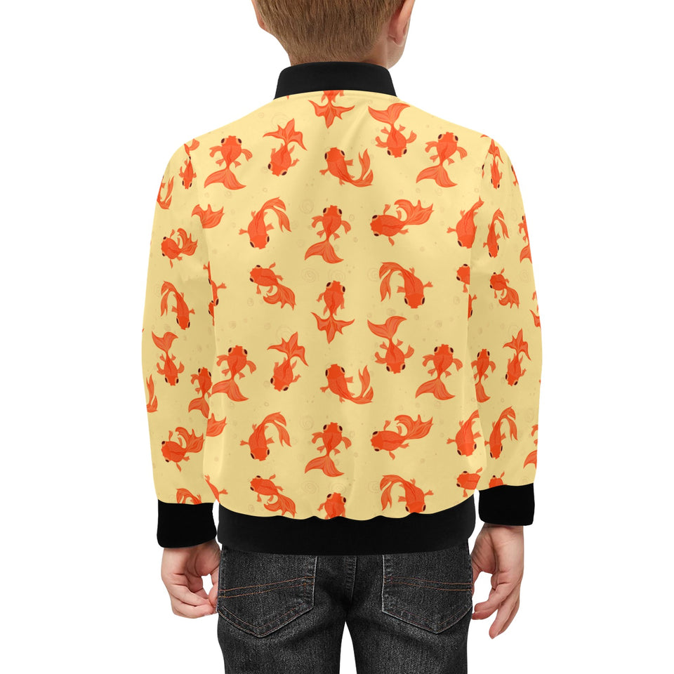 Goldfish Pattern Print Design 02 Kids' Boys' Girls' Bomber Jacket