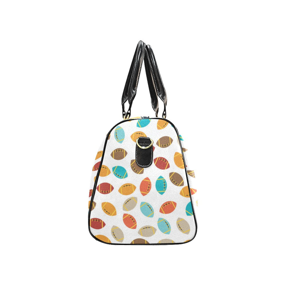 Colorful american football ball pattern Travel Bag