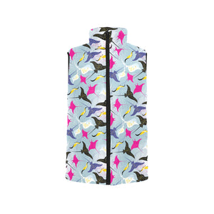Stingray Pattern Print Design 01 Men's Padded Vest
