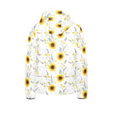 beautiful sunflowers pattern Kids' Boys' Girls' Padded Hooded Jacket