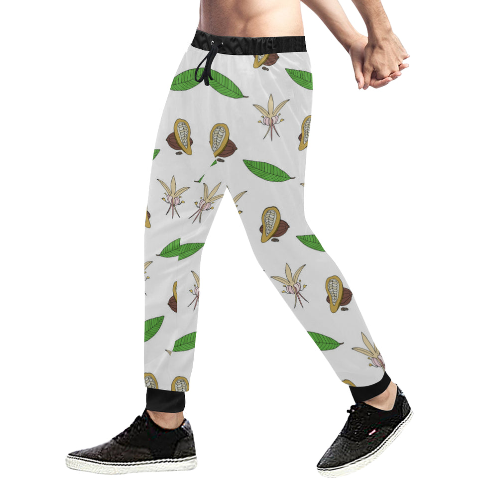 Color hand drawn cacao pattern Unisex Casual Sweatpants