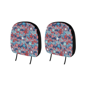 Hand drawn colorful starfish Car Headrest Cover