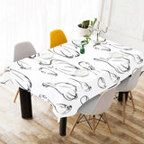 Garlic pattern black white Tablecloth