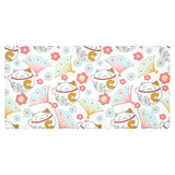 Maneki neko cat fan sakura Tablecloth