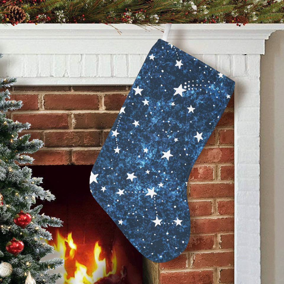 Night sky star pattern Christmas Stocking