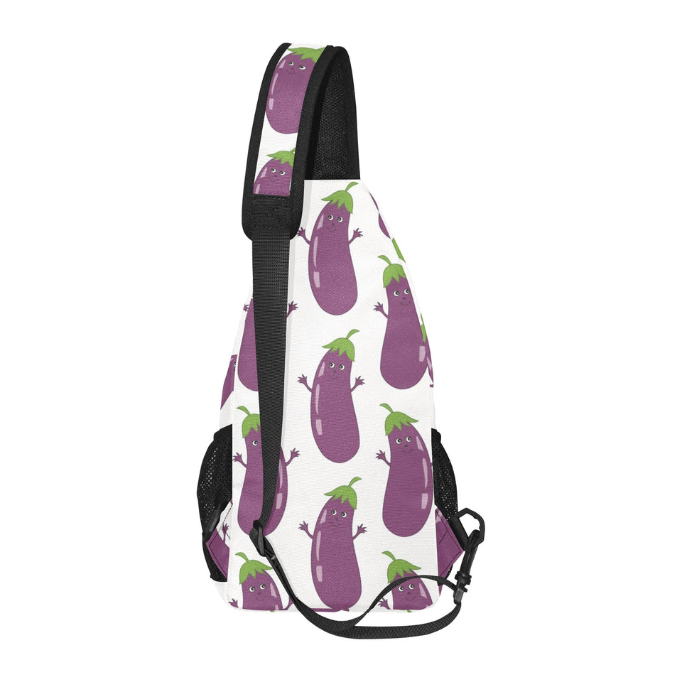 Eggplant Pattern Print Design 01 All Over Print Chest Bag
