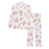Pink sakura cherry blossom pattern Men's Long Pajama Set