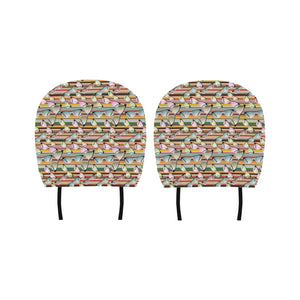 Sun Glasses Pattern Print Design 02 Car Headrest Cover