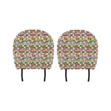 Sun Glasses Pattern Print Design 02 Car Headrest Cover