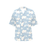 Cute polar bears Christmas decoration pattern Women's All Over Print Hawaiian Shirt