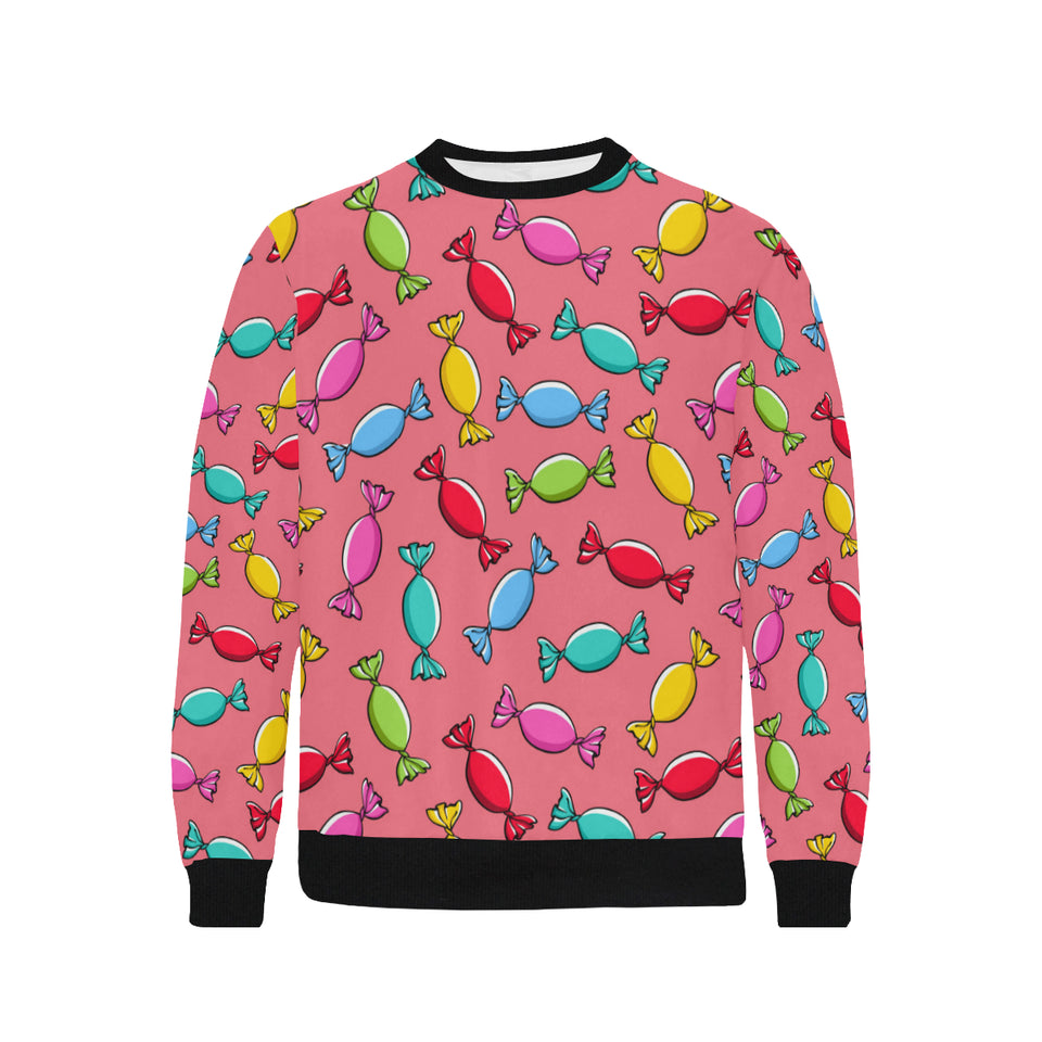 Colorful wrapped candy pattern Men's Crew Neck Sweatshirt