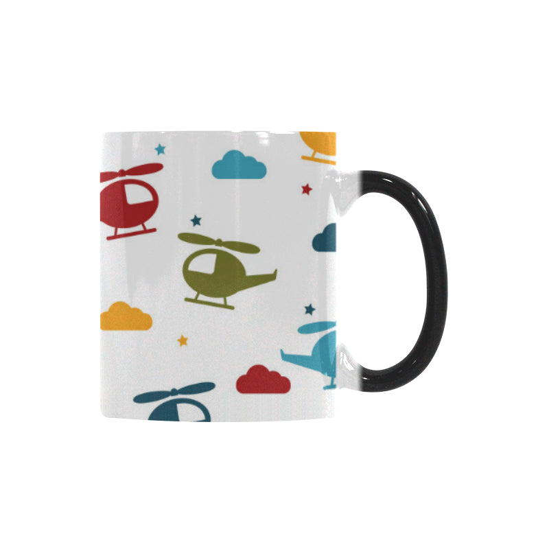 Colorful helicopter pattern Morphing Mug Heat Changing Mug