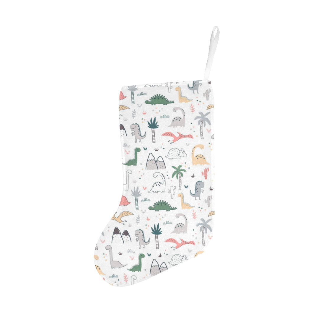 Cute cartoon dinosaurs tree pattern Christmas Stocking