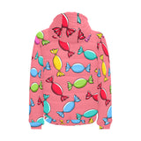 Colorful wrapped candy pattern Men's Padded Hooded Jacket