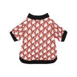 Fire flame symbol design pattern All Over Print Pet Dog Round Neck Fuzzy Shirt