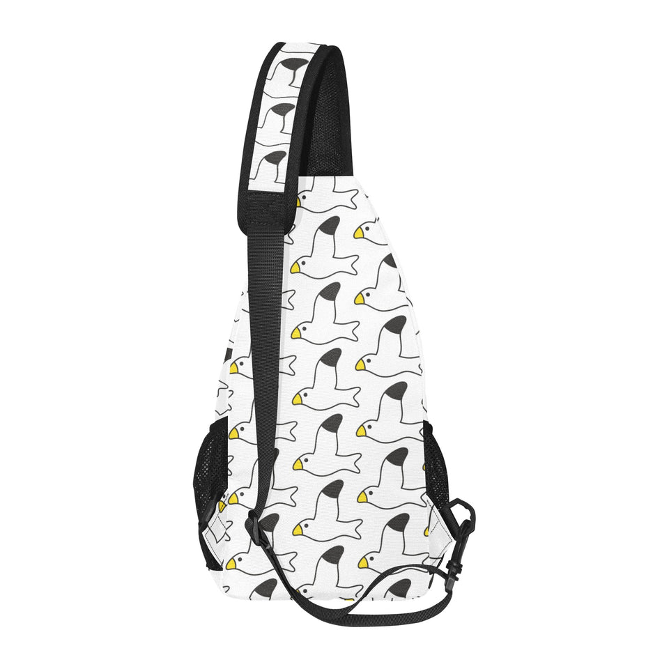 Seagull Pattern Print Design 05 All Over Print Chest Bag