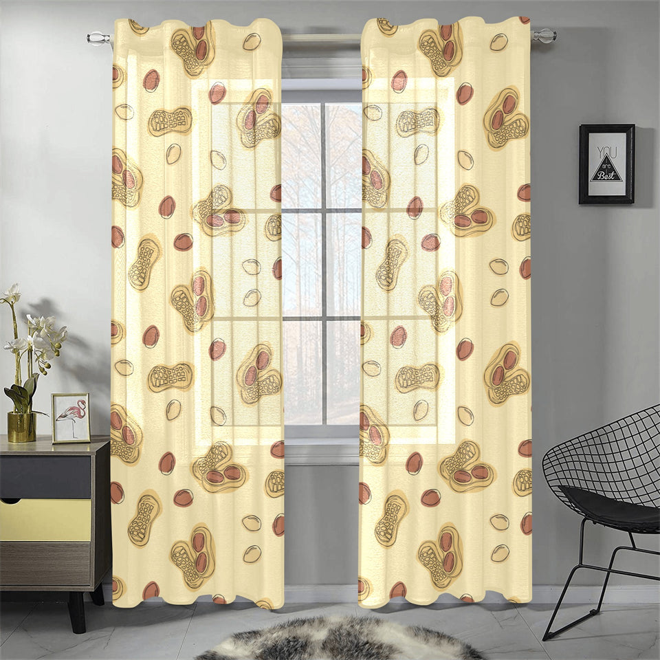 peanuts design pattern Gauze Curtain