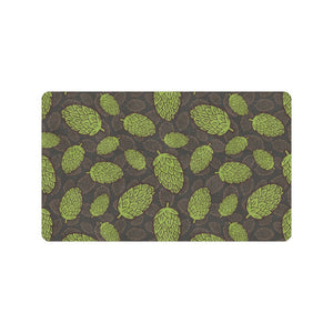 Hop pattern black background Doormat
