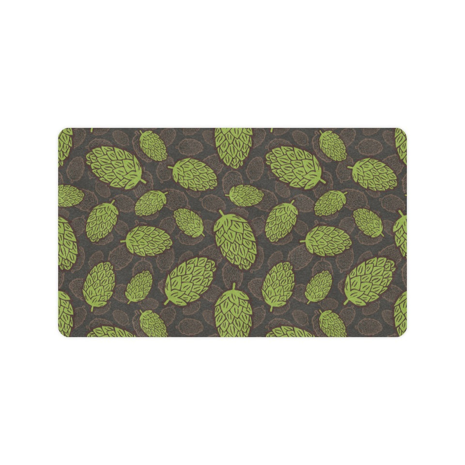 Hop pattern black background Doormat