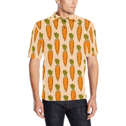 Carrot Pattern Print Design 04 Men's All Over Print Polo Shirt
