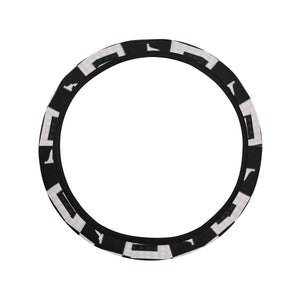 Music Notes Pattern Print Design 01 Car Steering Wheel Cover